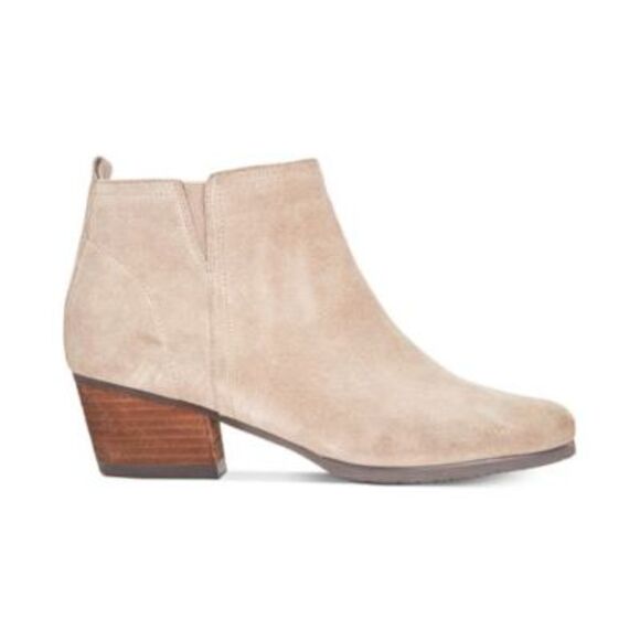 AQUA COLLEGE Womens Silver Flex Waterproof Isla Block Heel Leather Booties 10 M - Picture 4 of 4